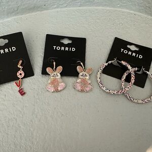 Torrid Holiday Earring lot.  Valentines, Easter, 4th of July